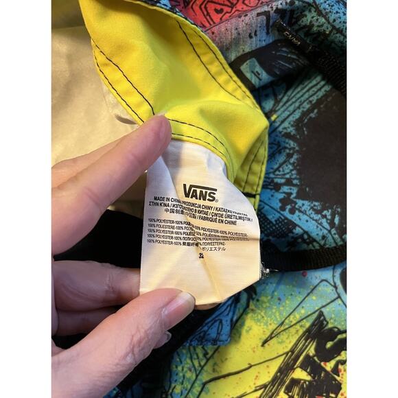 Vans Off The Wall Board Short Mens 32 Multicolor Graffiti Print Swim Skate Surf - Picture 8 of 11